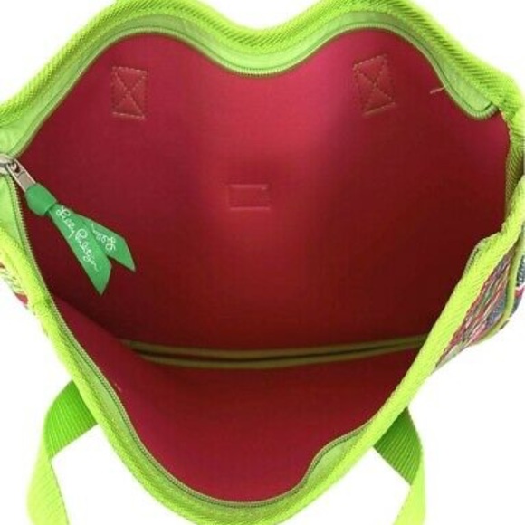 Lilly Pulitzer Patch Day Laptop Neoprene Computer Briefcase Tote Bag NWT - Picture 7 of 10